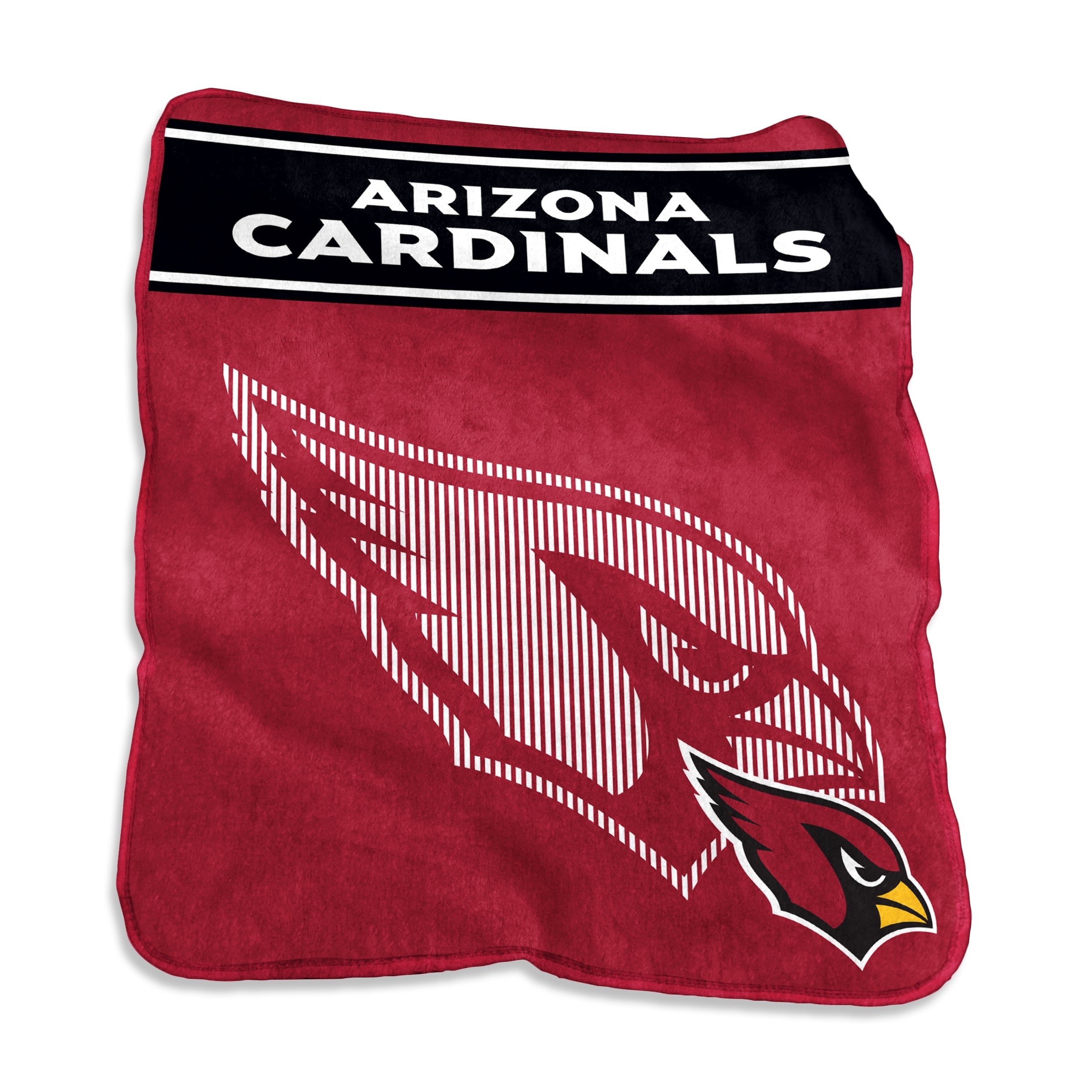 Arizona Cardinals 60x80 Raschel Throw Blanket featuring vivid team logo and colors, perfect for tailgating, stadium nights, and home relaxation. Soft, cozy, and machine washable, ideal for dorms, travel, and camping. A versatile gift for sports fans.