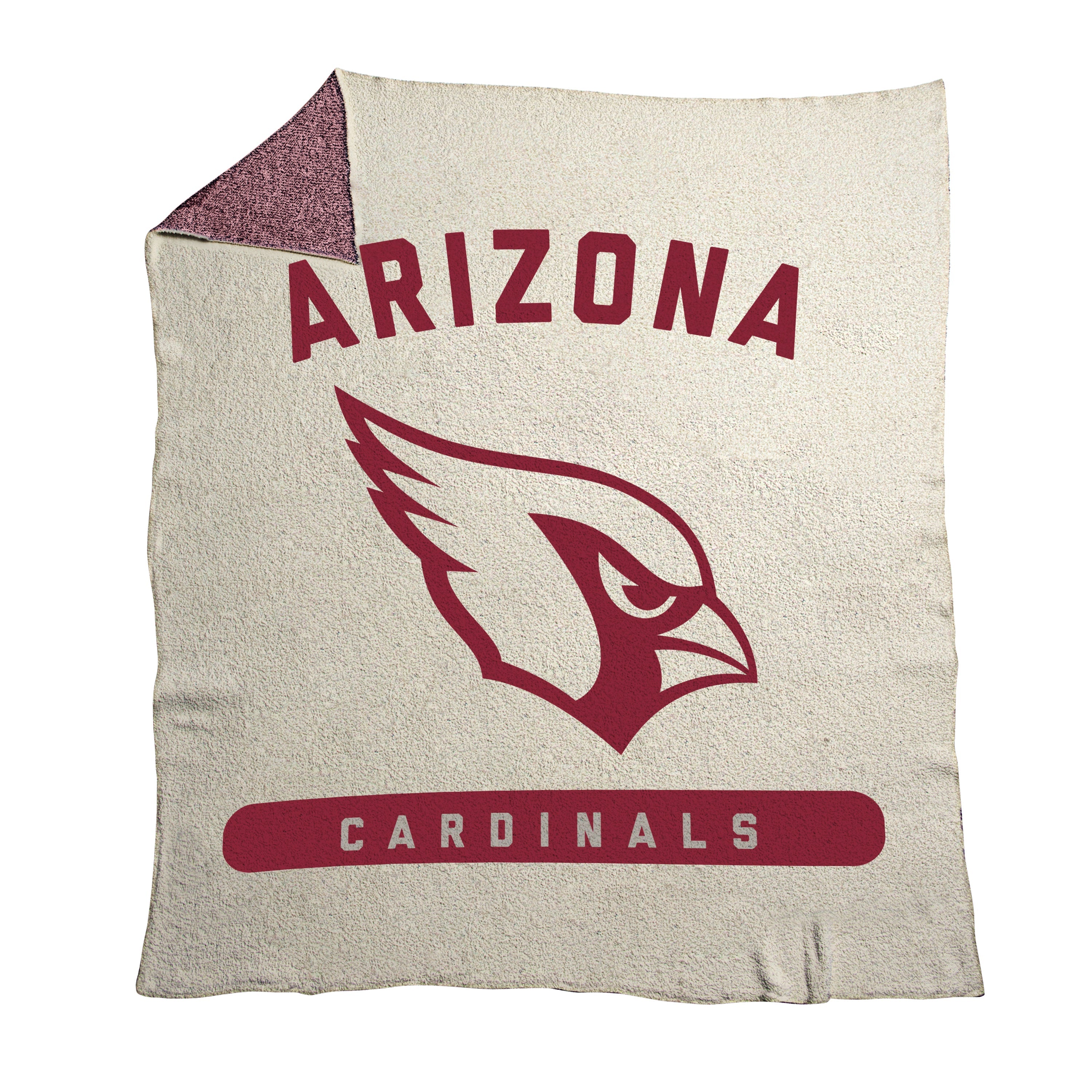 Arizona Cardinals Prime Luxe Dreams Throw - Ultra-soft 50x60 inch luxury blanket featuring a vibrant sublimated logo, perfect for cozying up at home or as a thoughtful gift for any occasion.