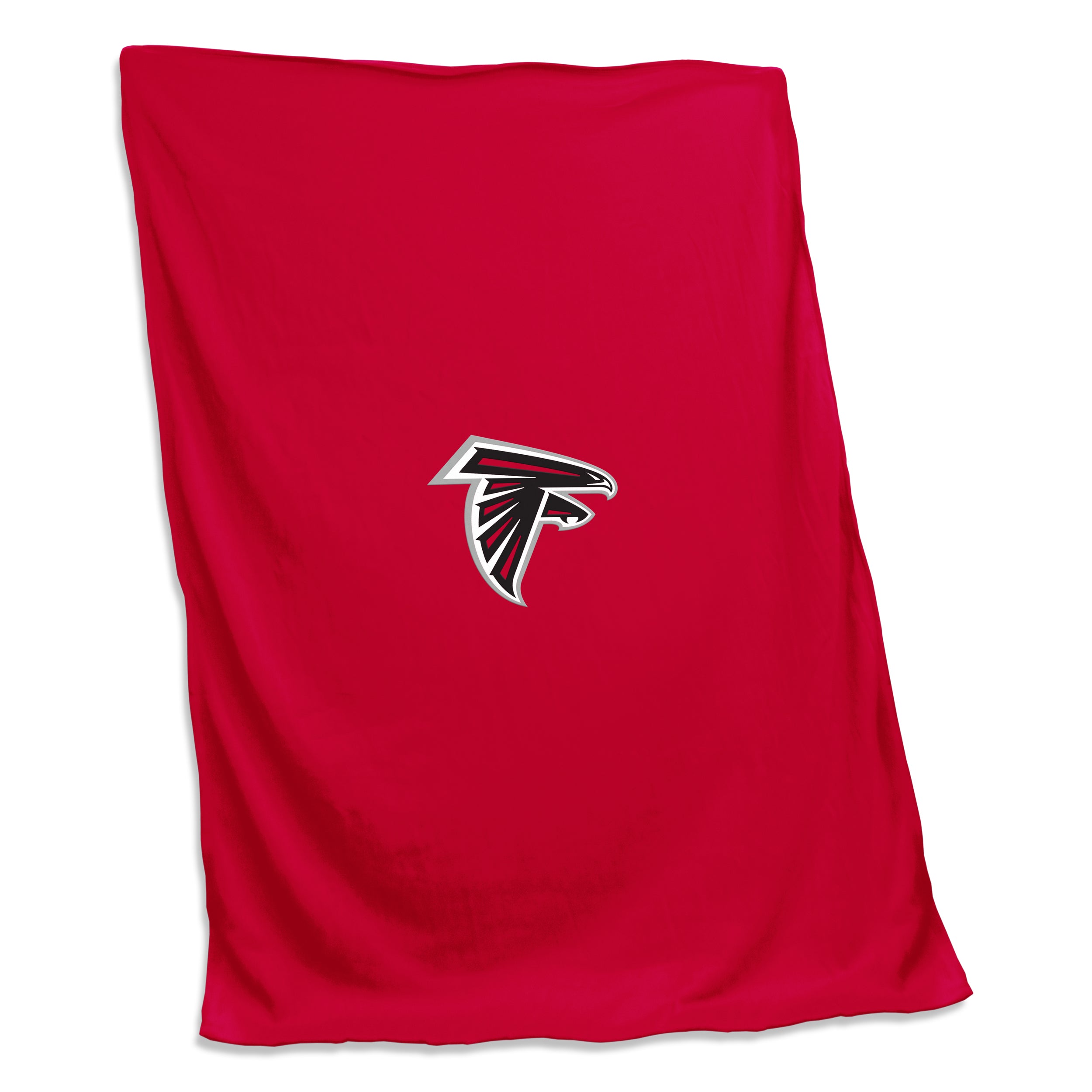 Atlanta Falcons Sweatshirt Blanket – oversized, cozy companion made from heavyweight sweatshirt fabric for ultimate softness and warmth. Features a 15" tackle twill team logo, perfect for game days, tailgating, or home relaxation. Machine washable for easy care, ideal for dorm decor, teen rooms, car rides, air travel, and camping. Measures 54" x 84" for snuggling or sharing, with a lifetime guarantee for quality and durability. Show your Atlanta Falcons spirit with this stylish, versatile blanket.