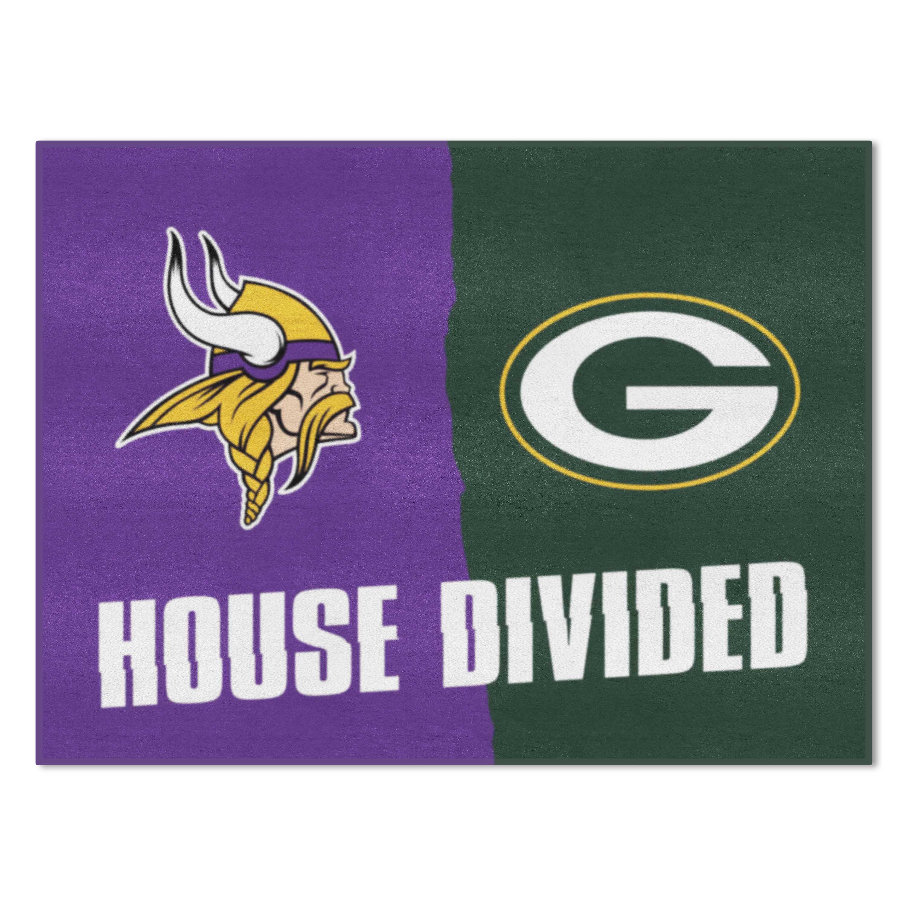 NFL House Divided Mat - Vikings / Packers