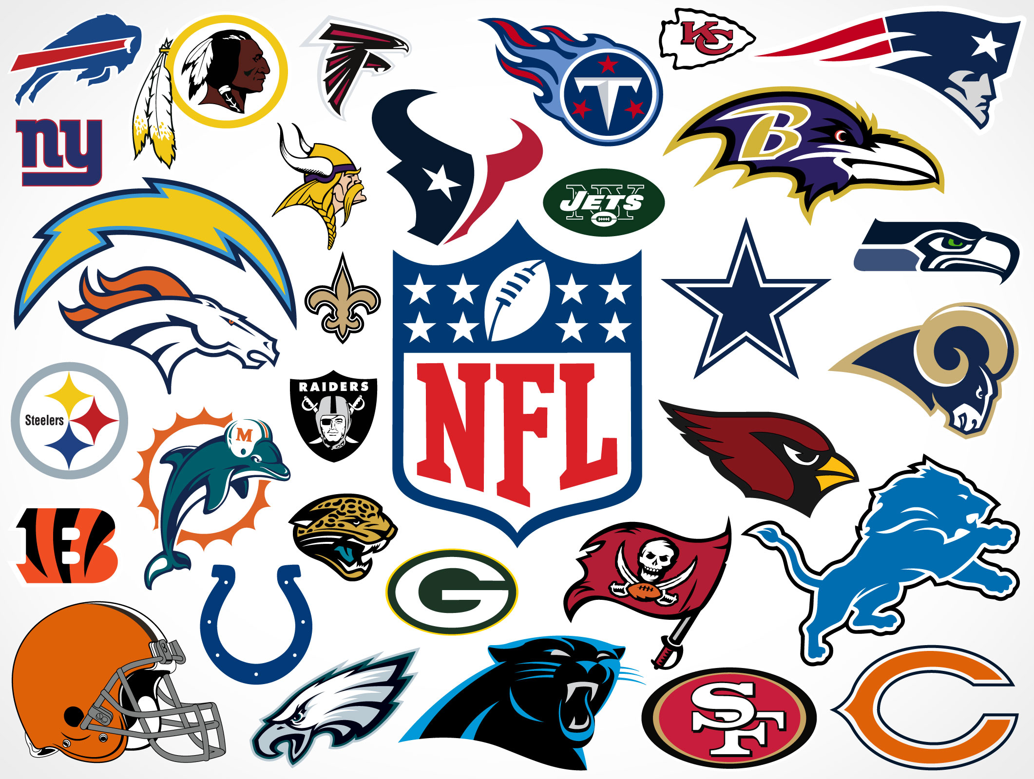 Mini Speed Football Helmet 32 NFL Teams Complete Set