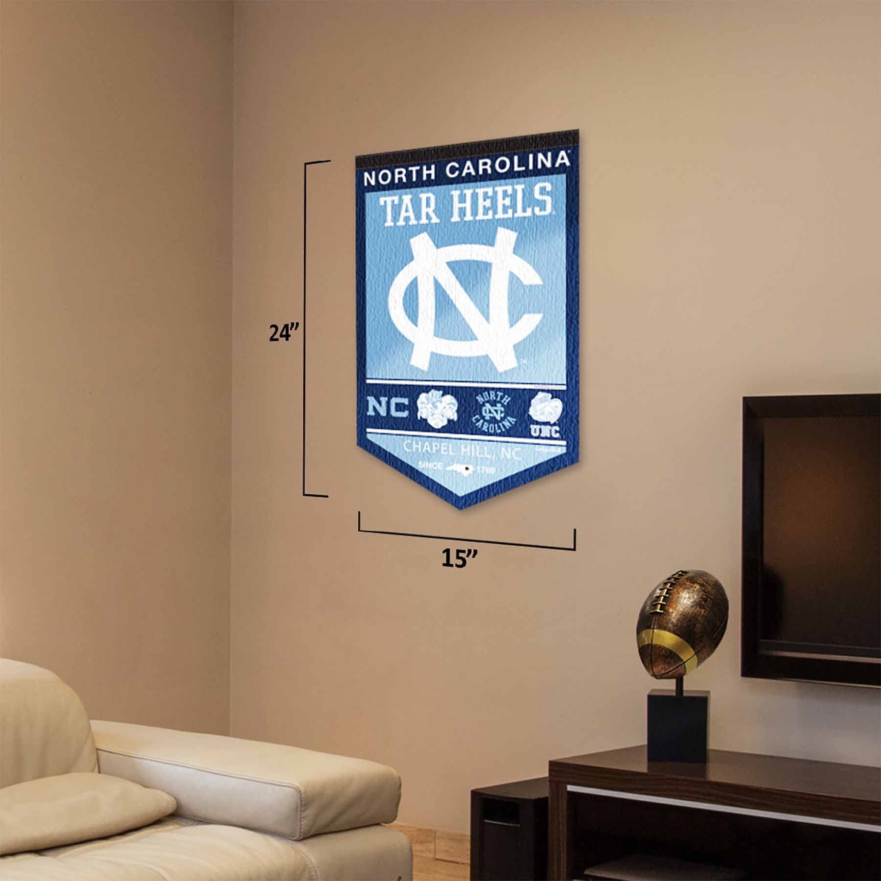 College Flags & Banners Co. UNC Tar Heels Heritage History Banner Pennant - Sports Collectibles, Sports Memorabilia, Sports Fan Shop, Sports Gifts