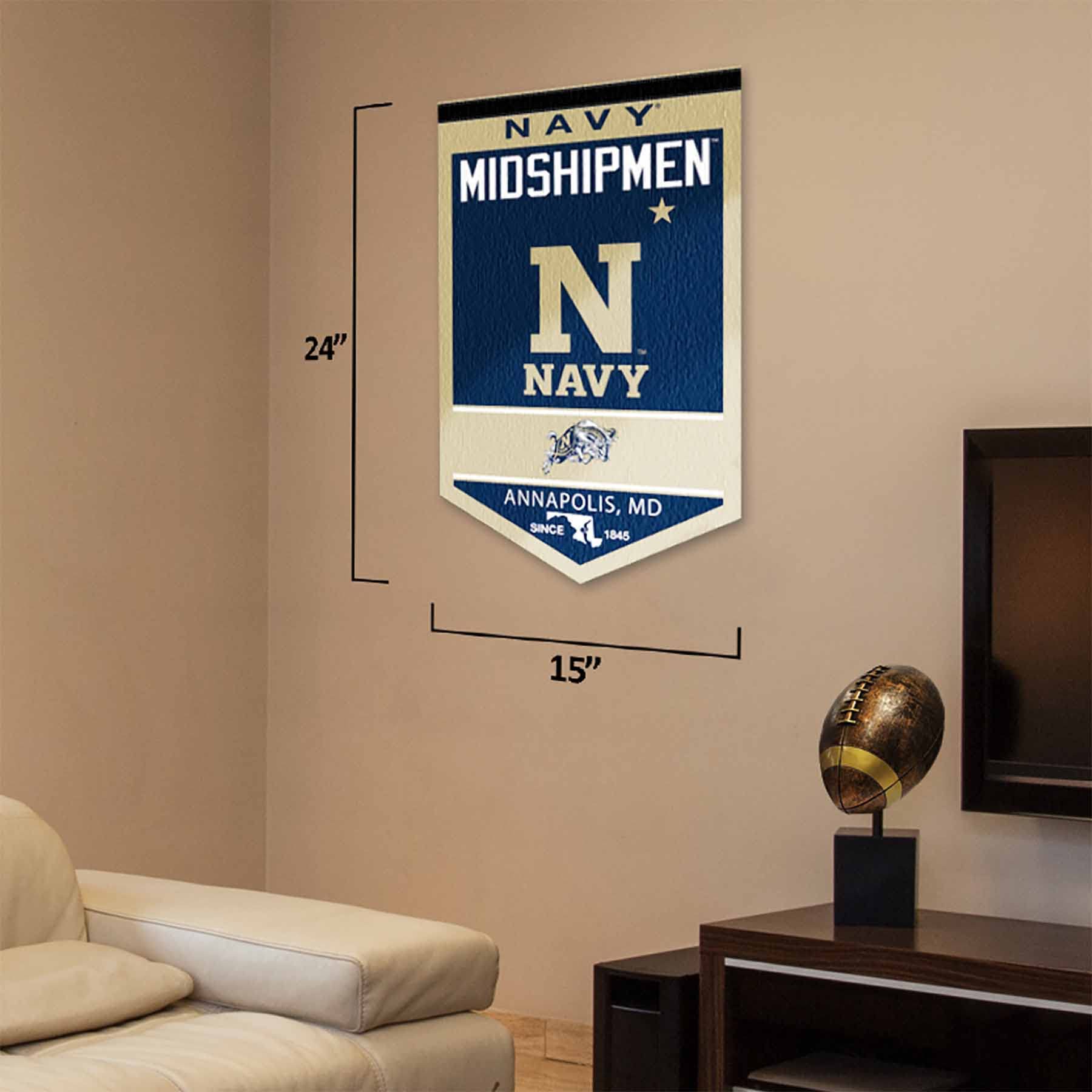 College Flags & Banners Co. US Navy Midshipmen Heritage History Banner Pennant - Sports Collectibles, Sports Memorabilia, Sports Fan Shop, Sports Gifts