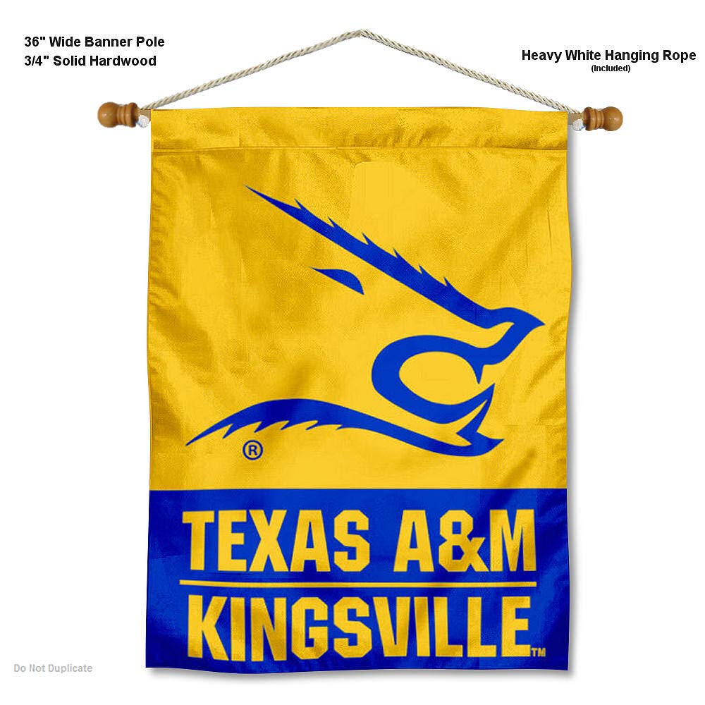 College Flags & Banners Co. TAMU Kingsville Javelinas House Flag and Wood Banner Pole Set - Sports Collectibles, Sports Memorabilia, Sports Fan Shop, Sports Gifts