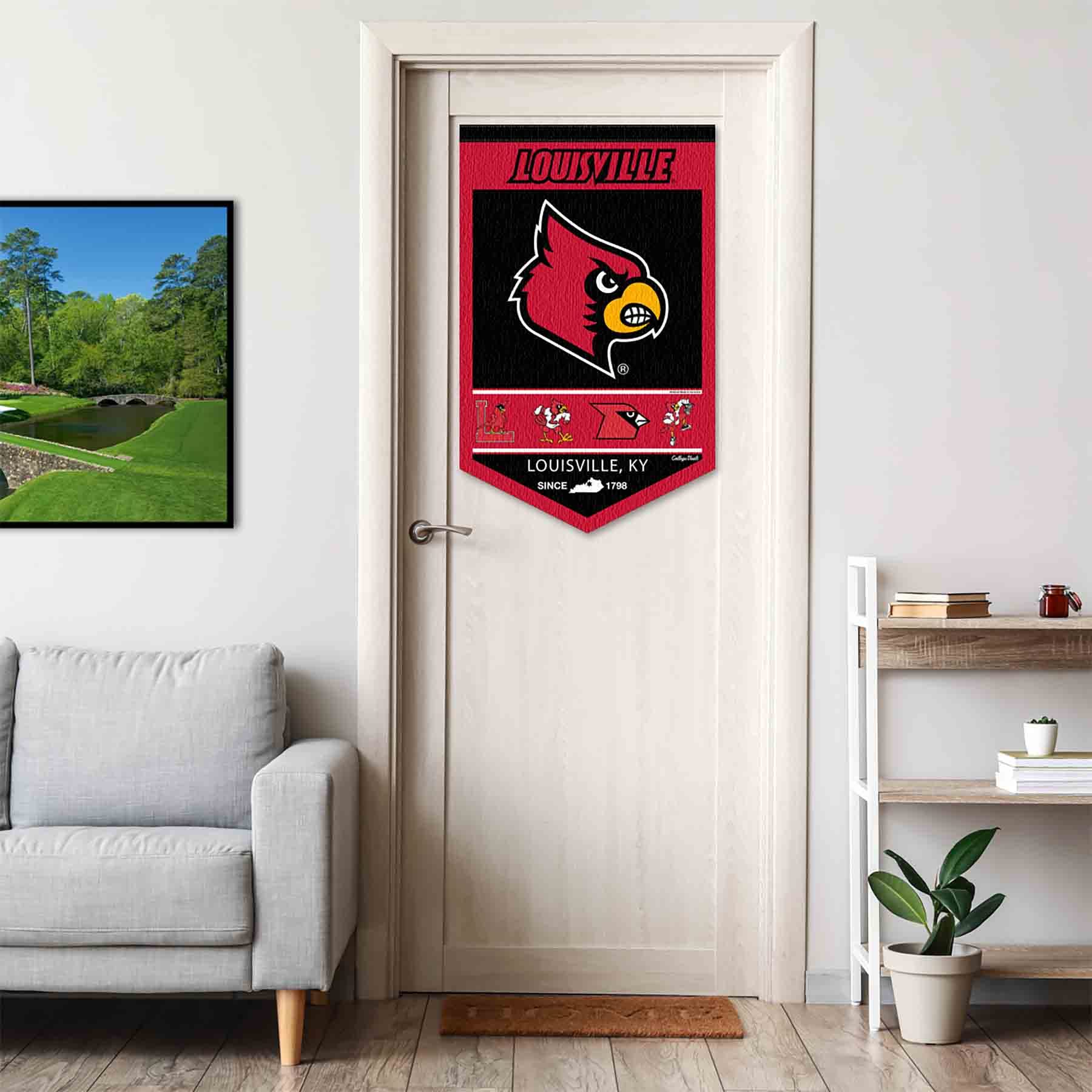 College Flags & Banners Co. Louisville Cardinals Heritage History Banner Pennant - Sports Collectibles, Sports Memorabilia, Sports Fan Shop, Sports Gifts