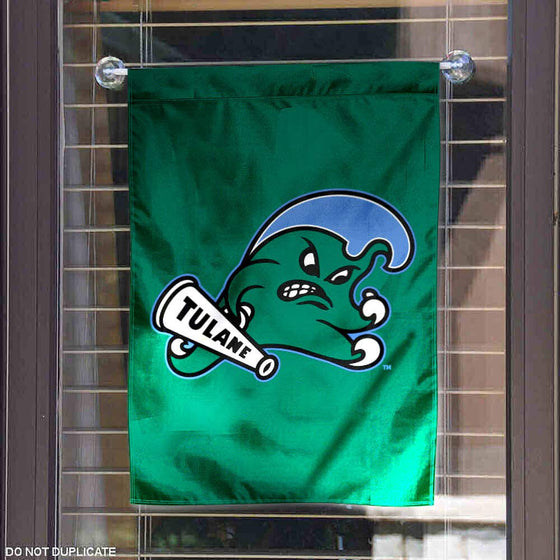 College Flags & Banners Co. Tulane Green Wave Angry Wave Garden Flag - Sports Collectibles, Sports Memorabilia, Sports Fan Shop, Sports Gifts