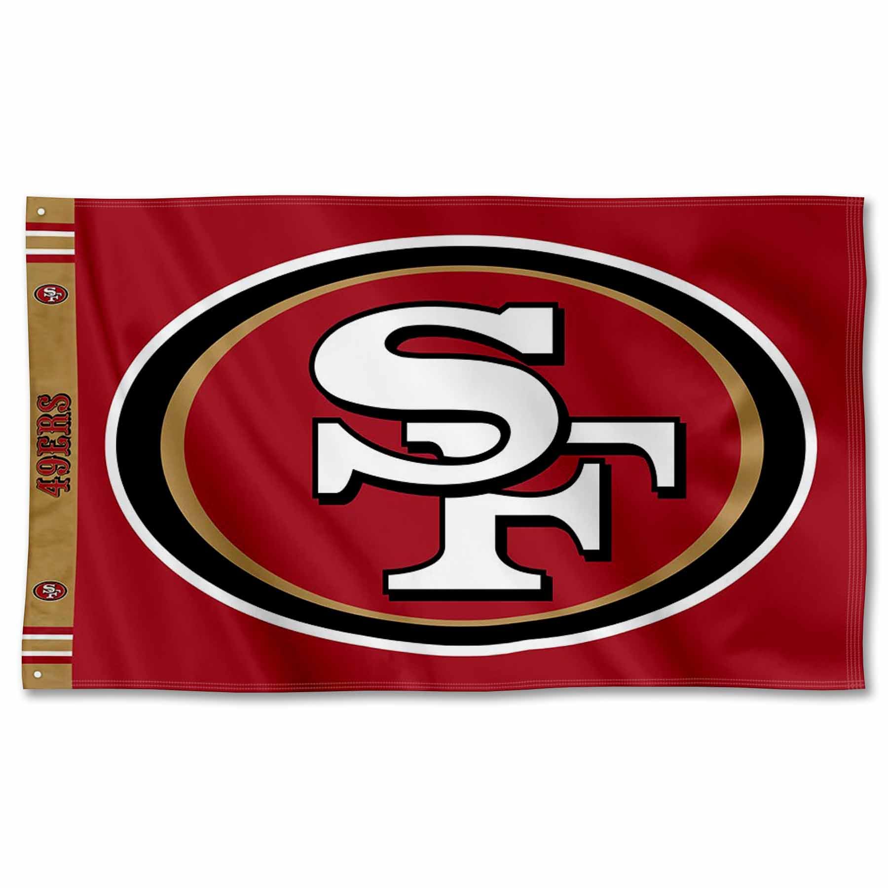 WinCraft San Francisco 49ers Printed Header 3x5 Foot Banner Flag - Sports Collectibles, Sports Memorabilia, Sports Fan Shop, Sports Gifts
