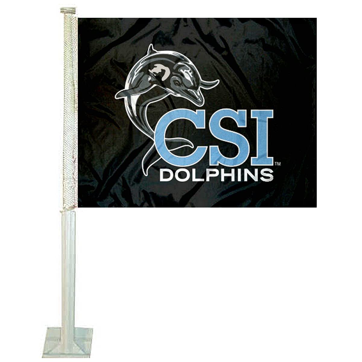 College Flags & Banners Co. Staten Island Dolphins Car Flag - Sports Collectibles, Sports Memorabilia, Sports Fan Shop, Sports Gifts