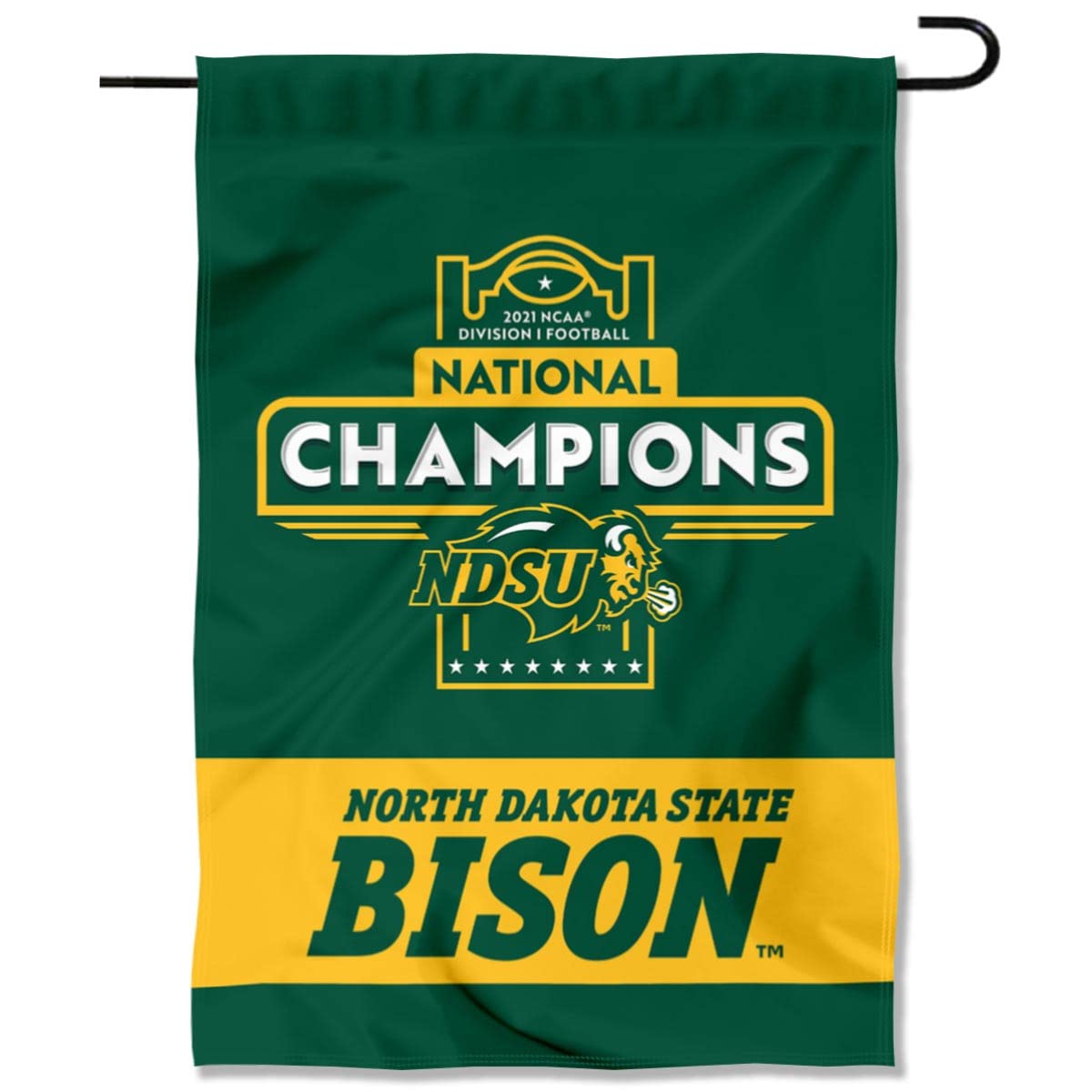 College Flags & Banners Co. North Dakota State Bison Official 2021 D1 Football National Champions Double Sided Garden Banner Flag - Sports Collectibles, Sports Memorabilia, Sports Fan Shop, Sports Gifts