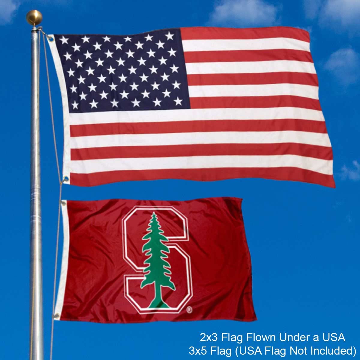 College Flags & Banners Co. Stanford Cardinal 2x3 Foot Flag - Sports Collectibles, Sports Memorabilia, Sports Fan Shop, Sports Gifts