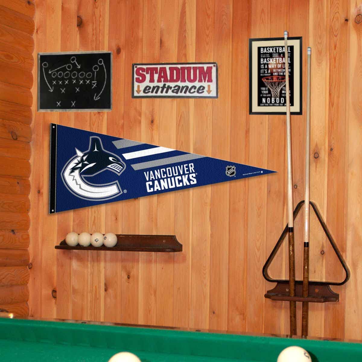 Vancouver Canucks Pennant Flag and Wall Tack Pads Mounts - Sports Collectibles, Sports Memorabilia, Sports Fan Shop, Sports Gifts