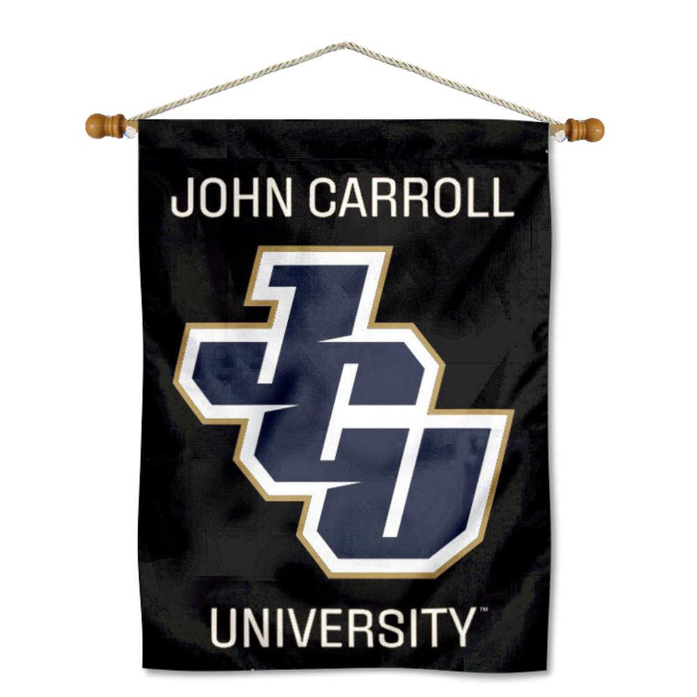 College Flags & Banners Co. John Carroll Blue Streaks Logo Double Sided House and Wood Banner Pole Set - Sports Collectibles, Sports Memorabilia, Sports Fan Shop, Sports Gifts