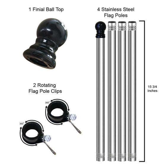 WinCraft Rams LA Logo Banner House Flag and 5 Foot Flagpole Set - Sports Collectibles, Sports Memorabilia, Sports Fan Shop, Sports Gifts