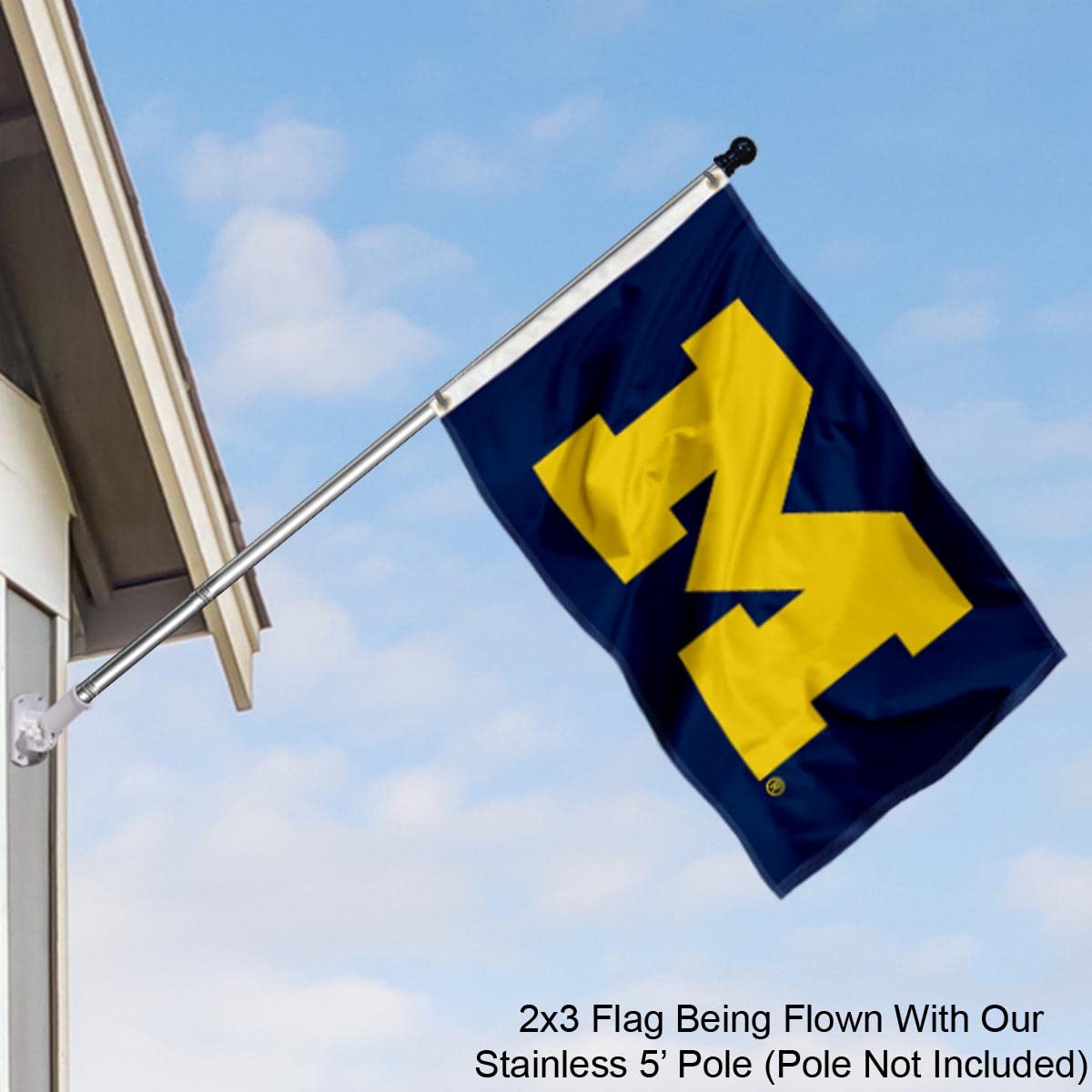 College Flags & Banners Co. Michigan Team University Wolverines Small 2x3 Foot Flag - Sports Collectibles, Sports Memorabilia, Sports Fan Shop, Sports Gifts