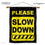 Caution Slow Down Speeding Sign Banner with Pole - Sports Collectibles, Sports Memorabilia, Sports Fan Shop, Sports Gifts