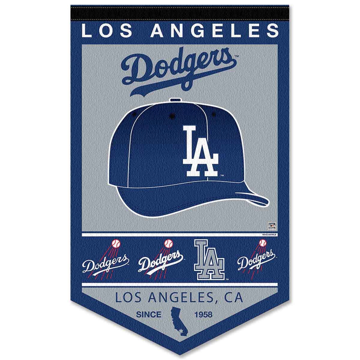 WinCraft Los Angeles Dodgers Heritage History Banner Pennant - Sports Collectibles, Sports Memorabilia, Sports Fan Shop, Sports Gifts