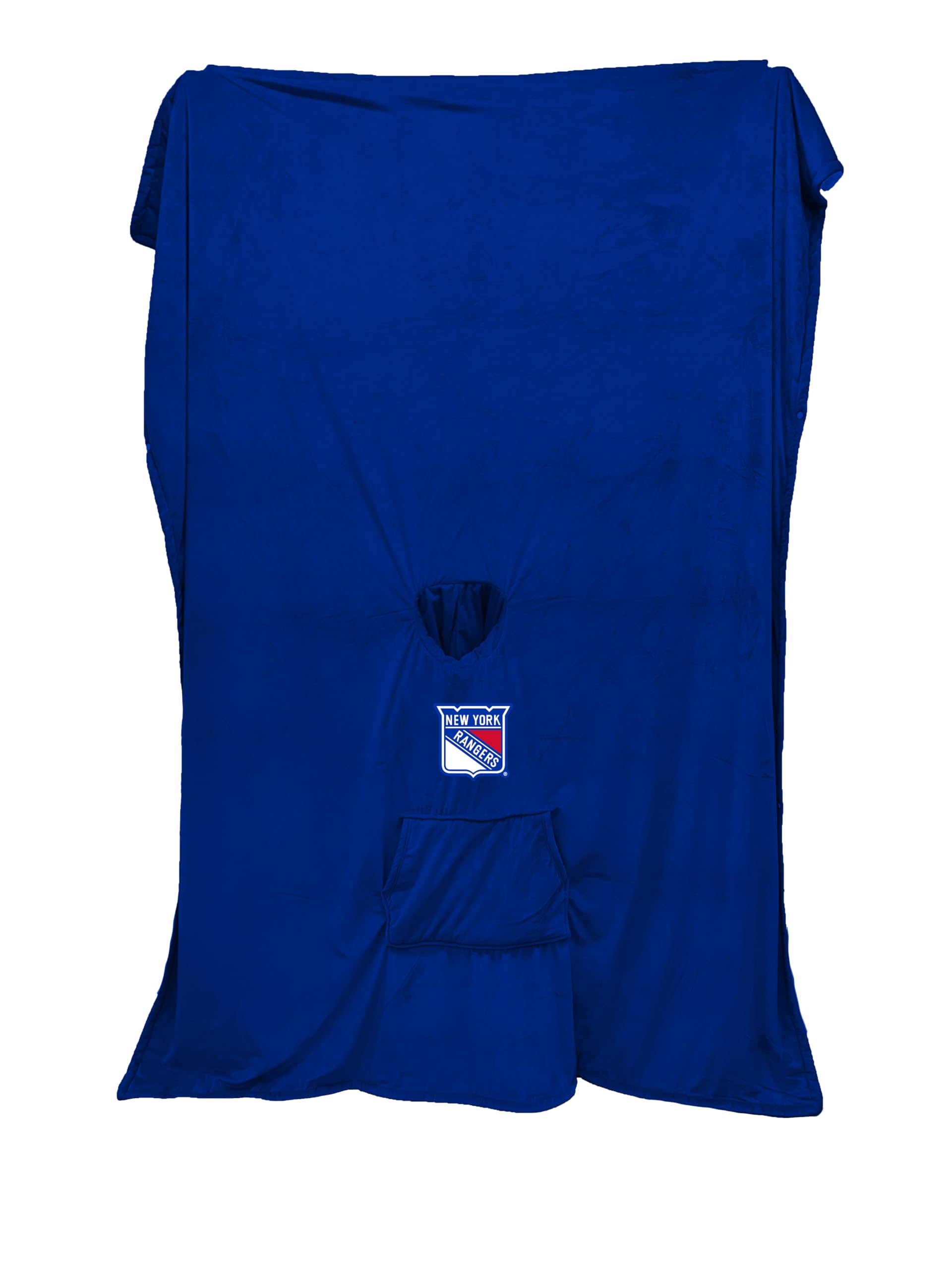 Pegasus Sports NHL New York Rangers Team Color Bloncho w/Logo Patch & Sherpa - Sports Gifts, Sports Memorabilia, Sports Collectibles, Fan Shop