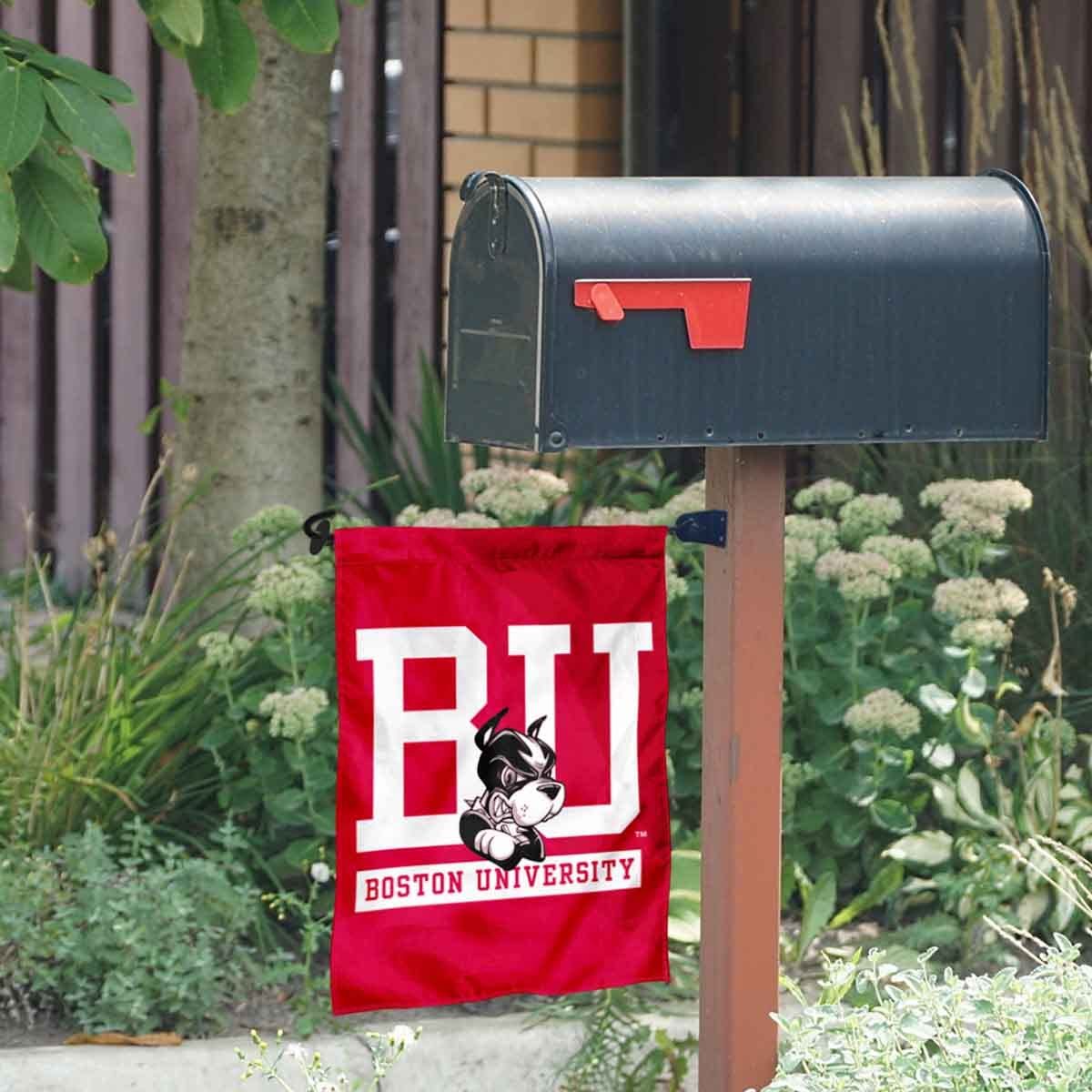 BU Terriers Garden Flag and Mailbox Post Pole Mount Holder Set - Sports Collectibles, Sports Memorabilia, Sports Fan Shop, Sports Gifts