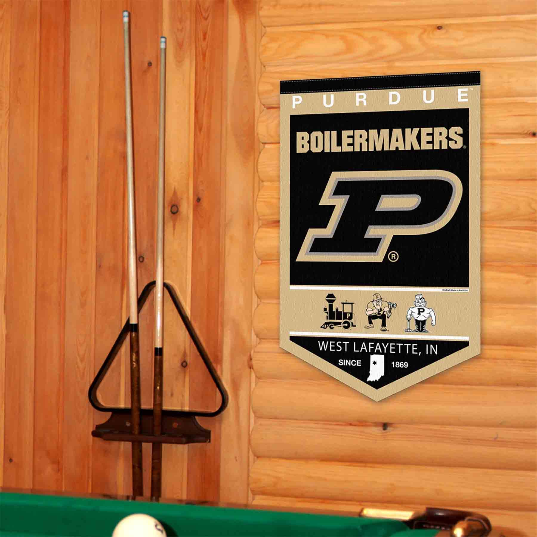 College Flags & Banners Co. Purdue Boilermakers Heritage History Banner Pennant - Sports Collectibles, Sports Memorabilia, Sports Fan Shop, Sports Gifts