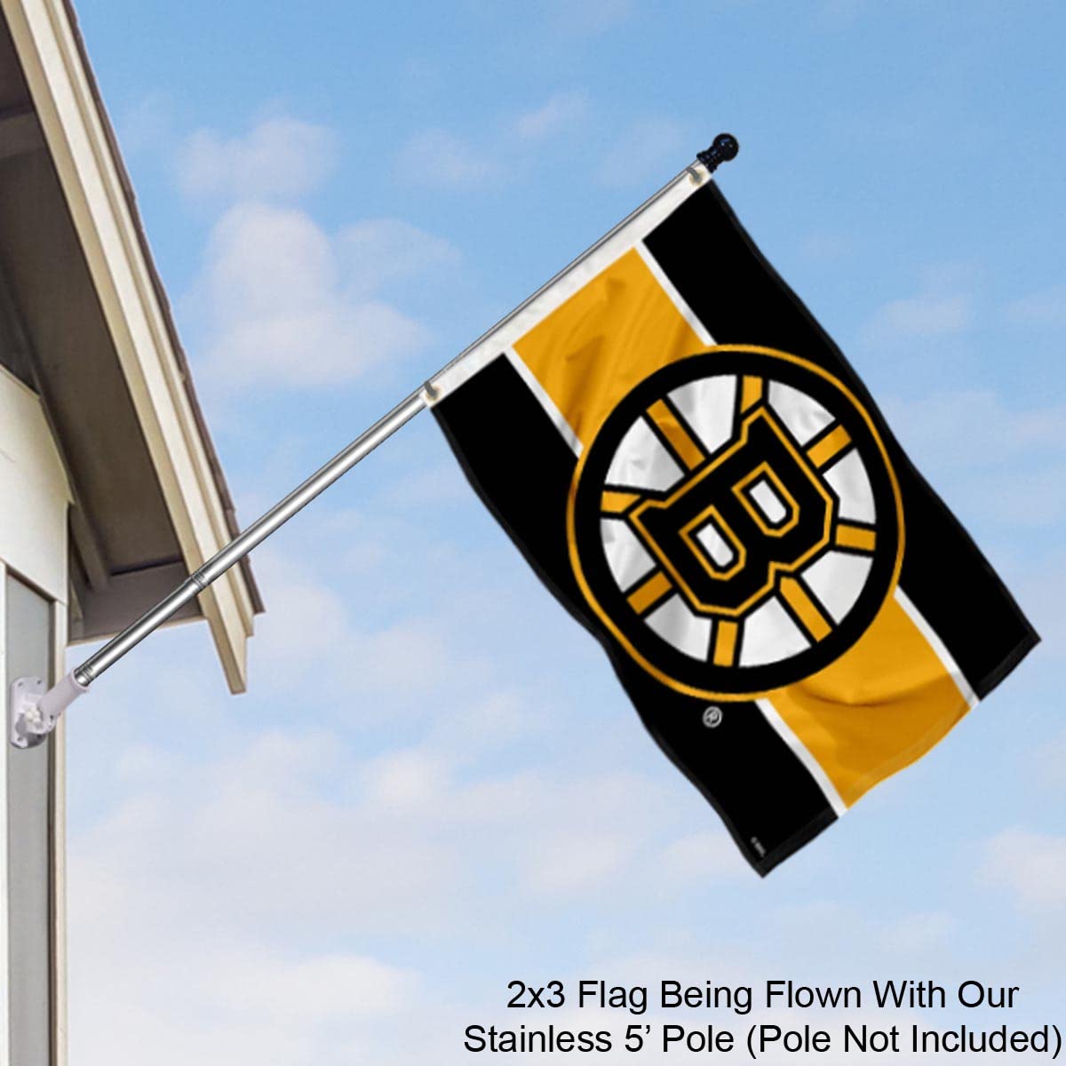 WinCraft Boston Bruins Small 2x3 Foot Banner Flag - Sports Collectibles, Sports Memorabilia, Sports Fan Shop, Sports Gifts