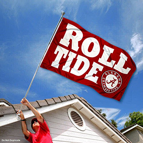 College Flags & Banners Co. Alabama Crimson Tide ROLL Tide Double Sided Flag - Sports Collectibles, Sports Memorabilia, Sports Fan Shop, Sports Gifts