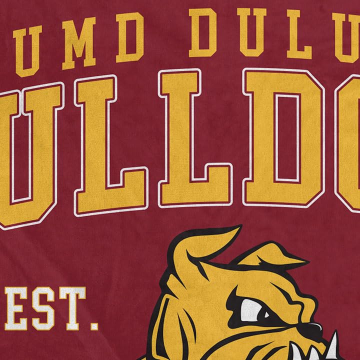 NCAA Minnesota Duluth, University of Vintage Arch Block Ultra Soft Blanket - Sports Gifts, Sports Memorabilia, Sports Collectibles, Fan Shop