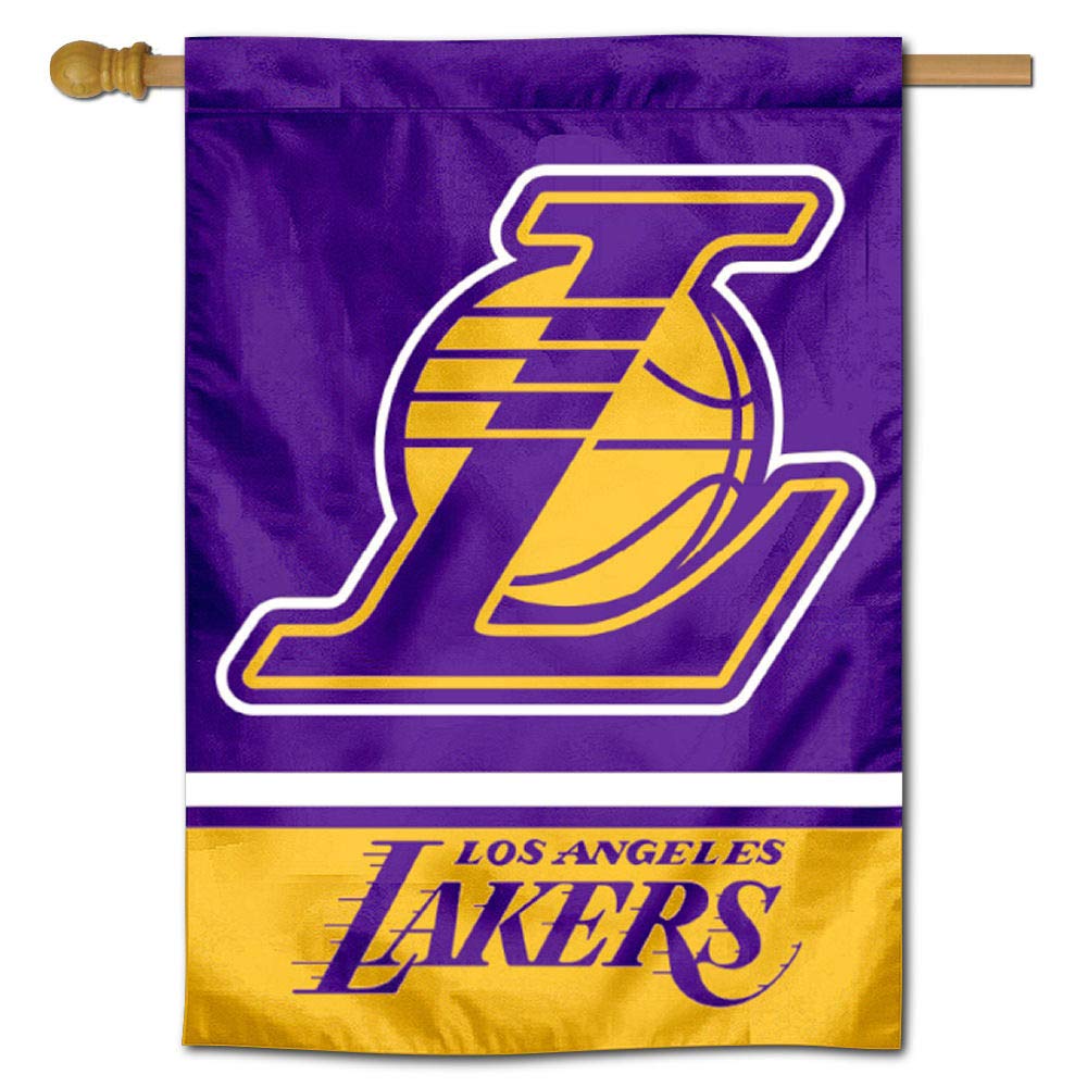 WinCraft Los Angeles Lakers Double Sided House Banner Flag - Sports Collectibles, Sports Memorabilia, Sports Fan Shop, Sports Gifts