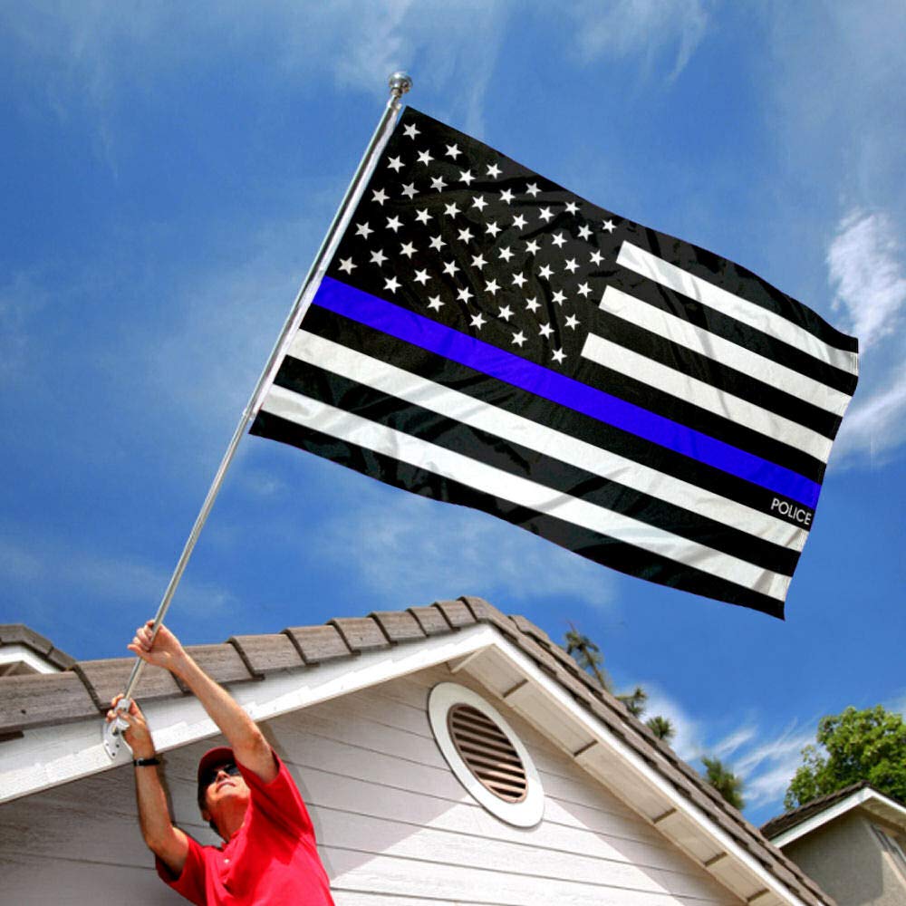 Sports Flags Pennants Company Police Thin Line Flag 3x5 Foot Banner - Sports Collectibles, Sports Memorabilia, Sports Fan Shop, Sports Gifts