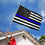 Sports Flags Pennants Company Police Thin Line Flag 3x5 Foot Banner - Sports Collectibles, Sports Memorabilia, Sports Fan Shop, Sports Gifts