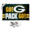Green Bay Packers Go Pack Go Banner and Tapestry Wall Tack Pads - Sports Collectibles, Sports Memorabilia, Sports Fan Shop, Sports Gifts