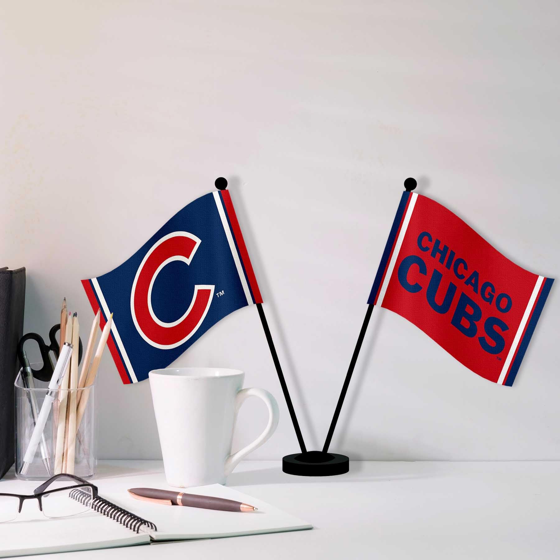 WinCraft Chicago Baseball Desk and Table Top Flags - Sports Collectibles, Sports Memorabilia, Sports Fan Shop, Sports Gifts
