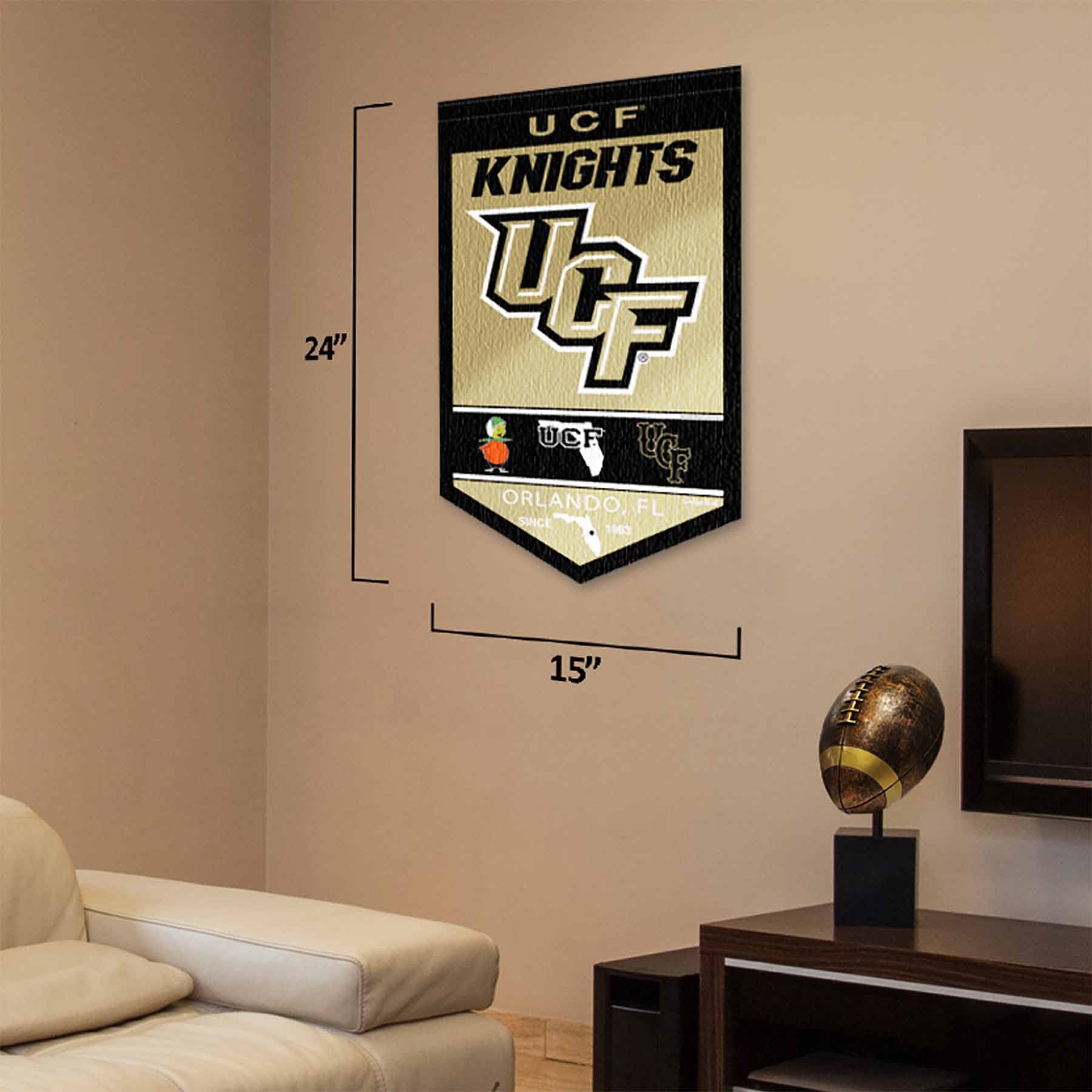 College Flags & Banners Co. Central Florida Knights Heritage History Banner Pennant - Sports Collectibles, Sports Memorabilia, Sports Fan Shop, Sports Gifts