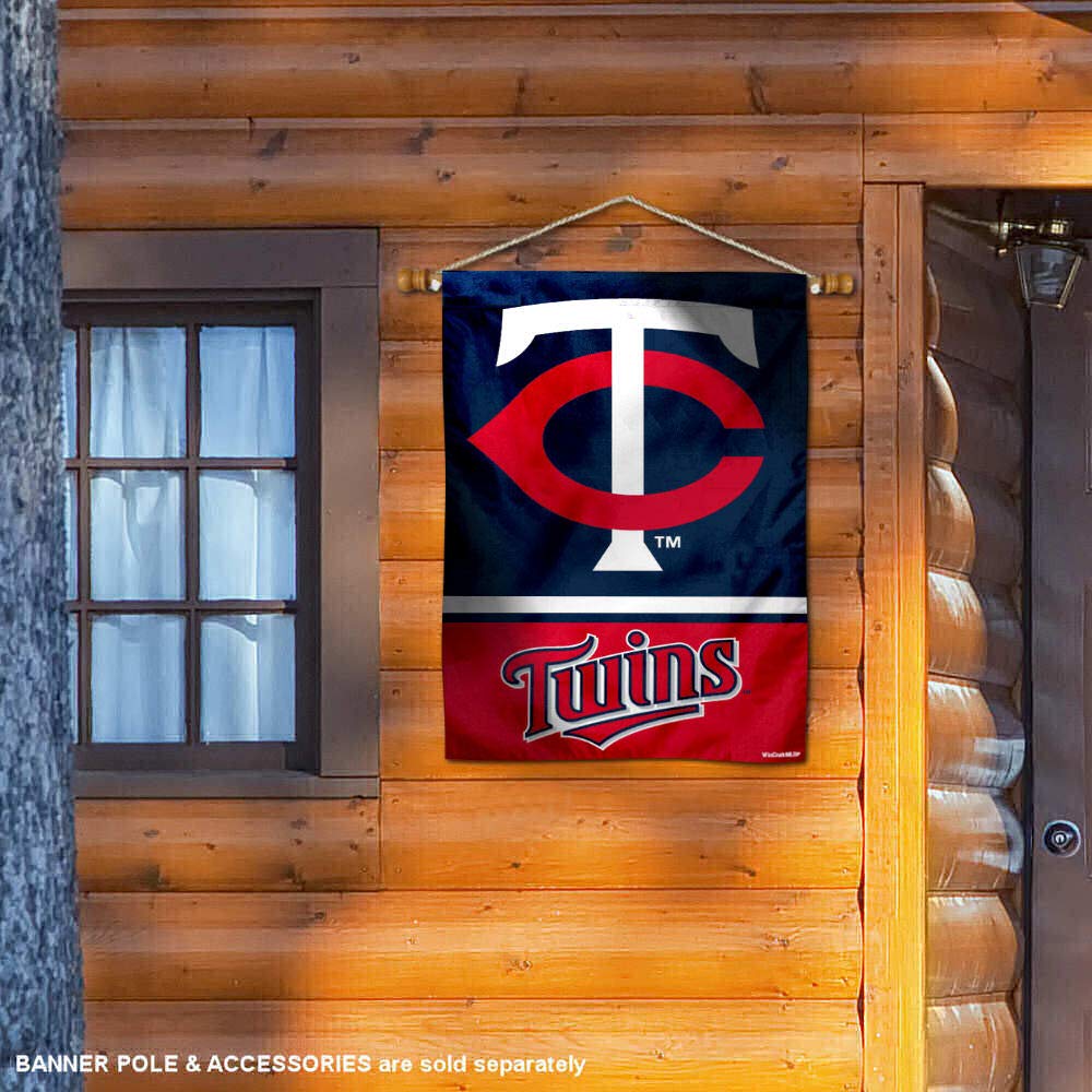 WinCraft Minnesota Twins Double Sided House Flag - Sports Collectibles, Sports Memorabilia, Sports Fan Shop, Sports Gifts