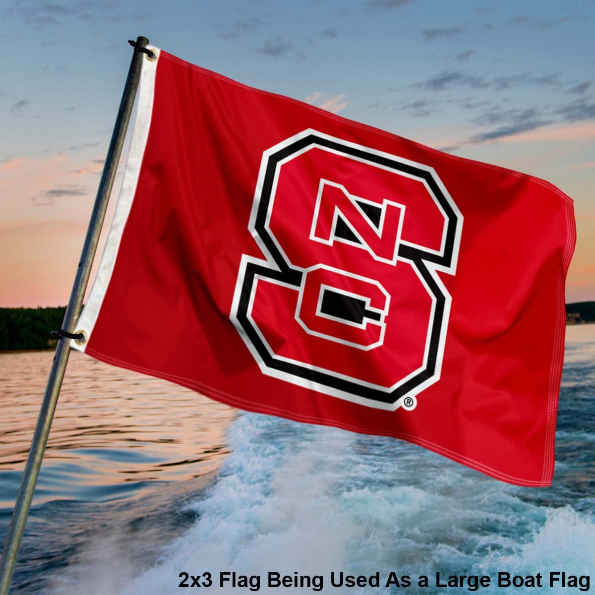 College Flags & Banners Co. North Carolina State Wolfpack Small 2x3 Foot Flag - Sports Collectibles, Sports Memorabilia, Sports Fan Shop, Sports Gifts