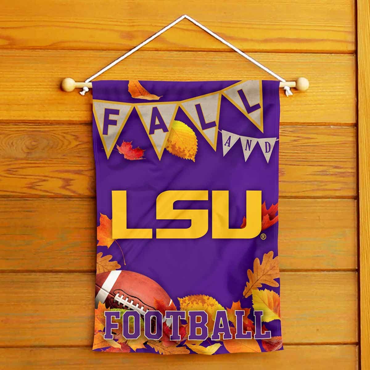 College Flags & Banners Co. Louisiana State LSU Tigers Fall Leaves Football Season Garden Yard Flag - Sports Collectibles, Sports Memorabilia, Sports Fan Shop, Sports Gifts
