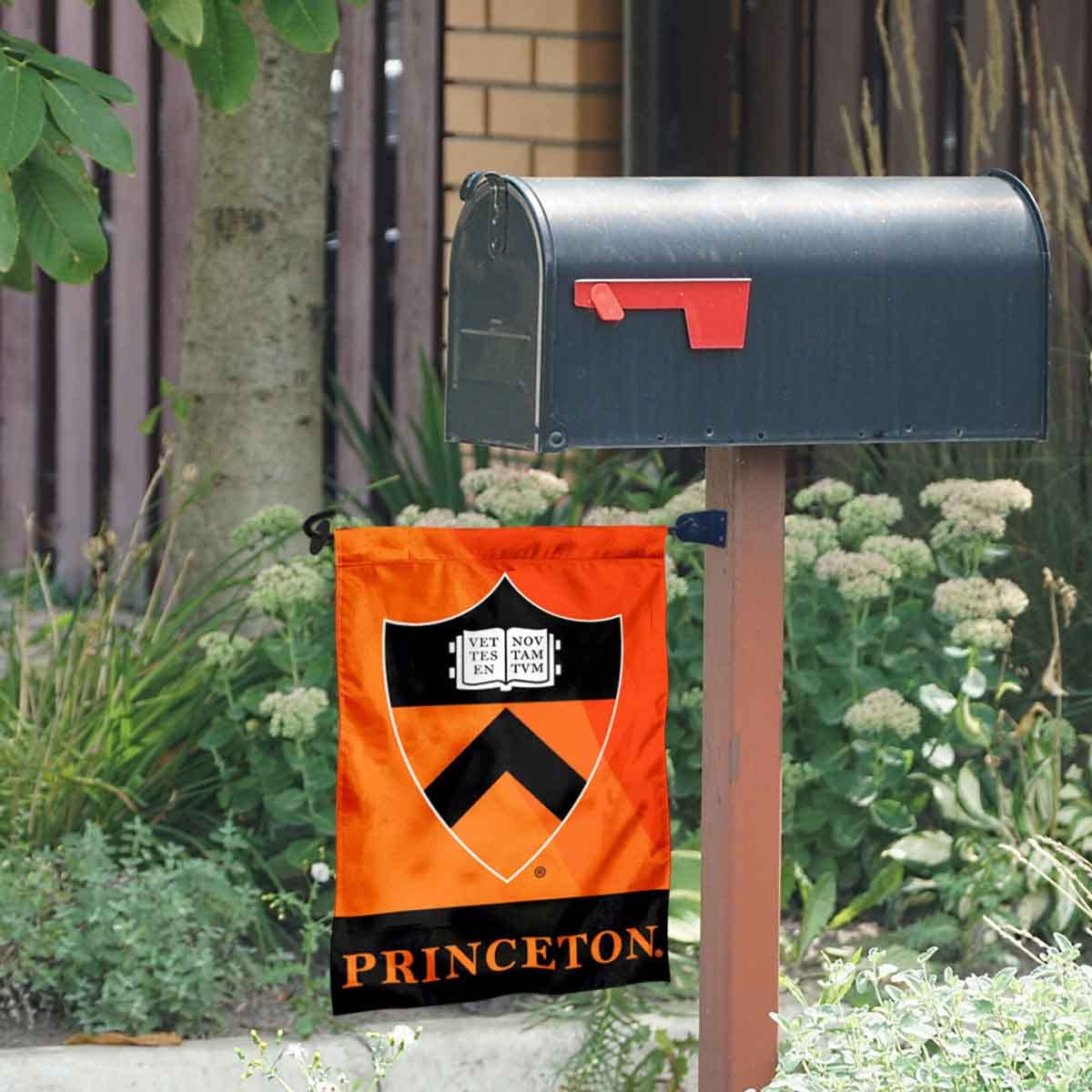 Princeton Tigers Shield Garden Flag and Mailbox Post Pole Mount Holder Set - Sports Collectibles, Sports Memorabilia, Sports Fan Shop, Sports Gifts