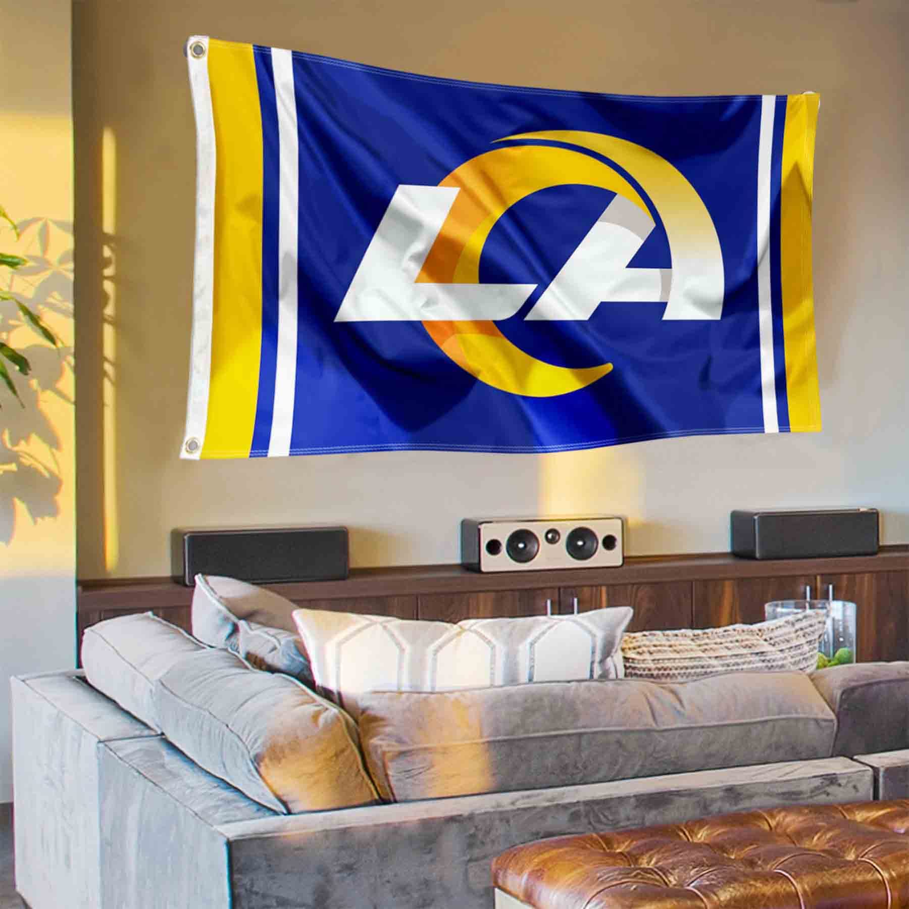 Los Angeles Rams LA Logo Banner and Tapestry Wall Tack Pads - Sports Collectibles, Sports Memorabilia, Sports Fan Shop, Sports Gifts