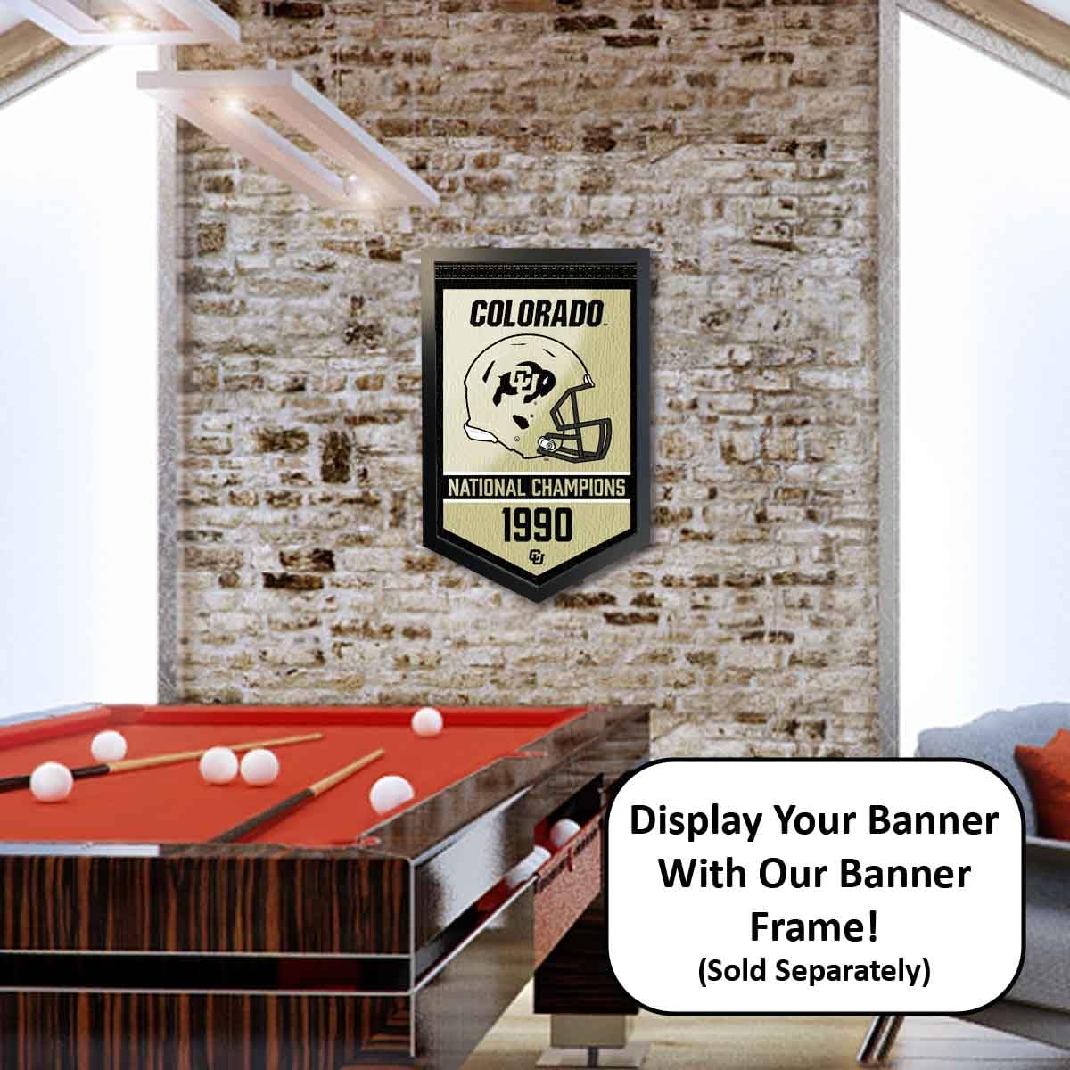 College Flags & Banners Co. Colorado Buffaloes Football National Champions Felt Banner - Sports Collectibles, Sports Memorabilia, Sports Fan Shop, Sports Gifts