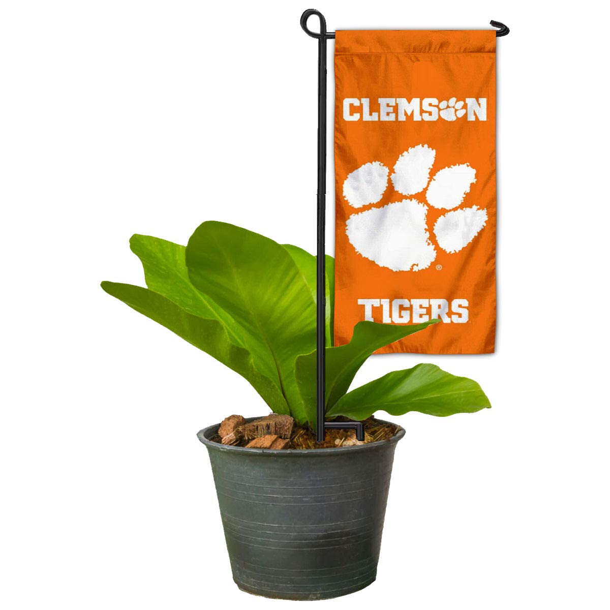College Flags & Banners Co. Clemson Tigers Mini Garden and Flower Pot Flag Topper - Sports Collectibles, Sports Memorabilia, Sports Fan Shop, Sports Gifts