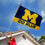 College Flags & Banners Co. Michigan Team University Wolverines Go Blue Double Sided Flag - Sports Collectibles, Sports Memorabilia, Sports Fan Shop, Sports Gifts