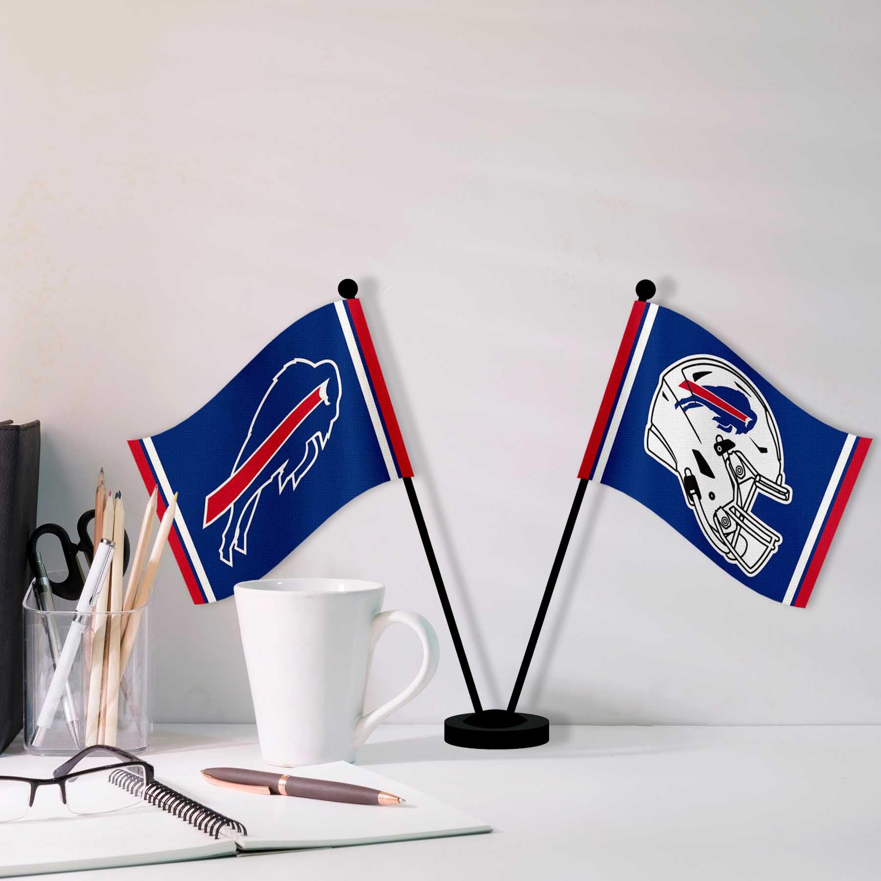 WinCraft Buffalo Bills Desk and Table Top Flags - Sports Collectibles, Sports Memorabilia, Sports Fan Shop, Sports Gifts