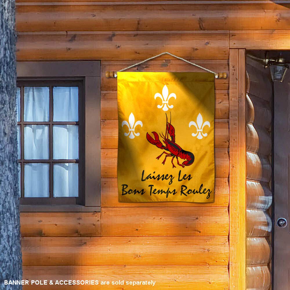 Sports Flags Pennants Company Let The Good Times Roll Double Sided House Flag Laisser les bons Temps Rouler - Sports Collectibles, Sports Memorabilia, Sports Fan Shop, Sports Gifts
