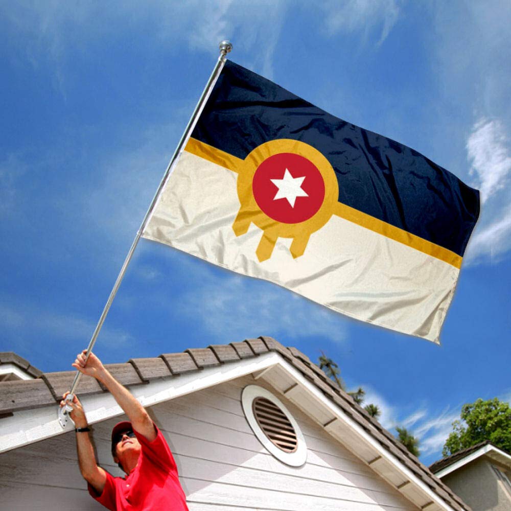 Sports Flags Pennants Company City of Tulsa Flag 3x5 Foot Banner - Sports Collectibles, Sports Memorabilia, Sports Fan Shop, Sports Gifts