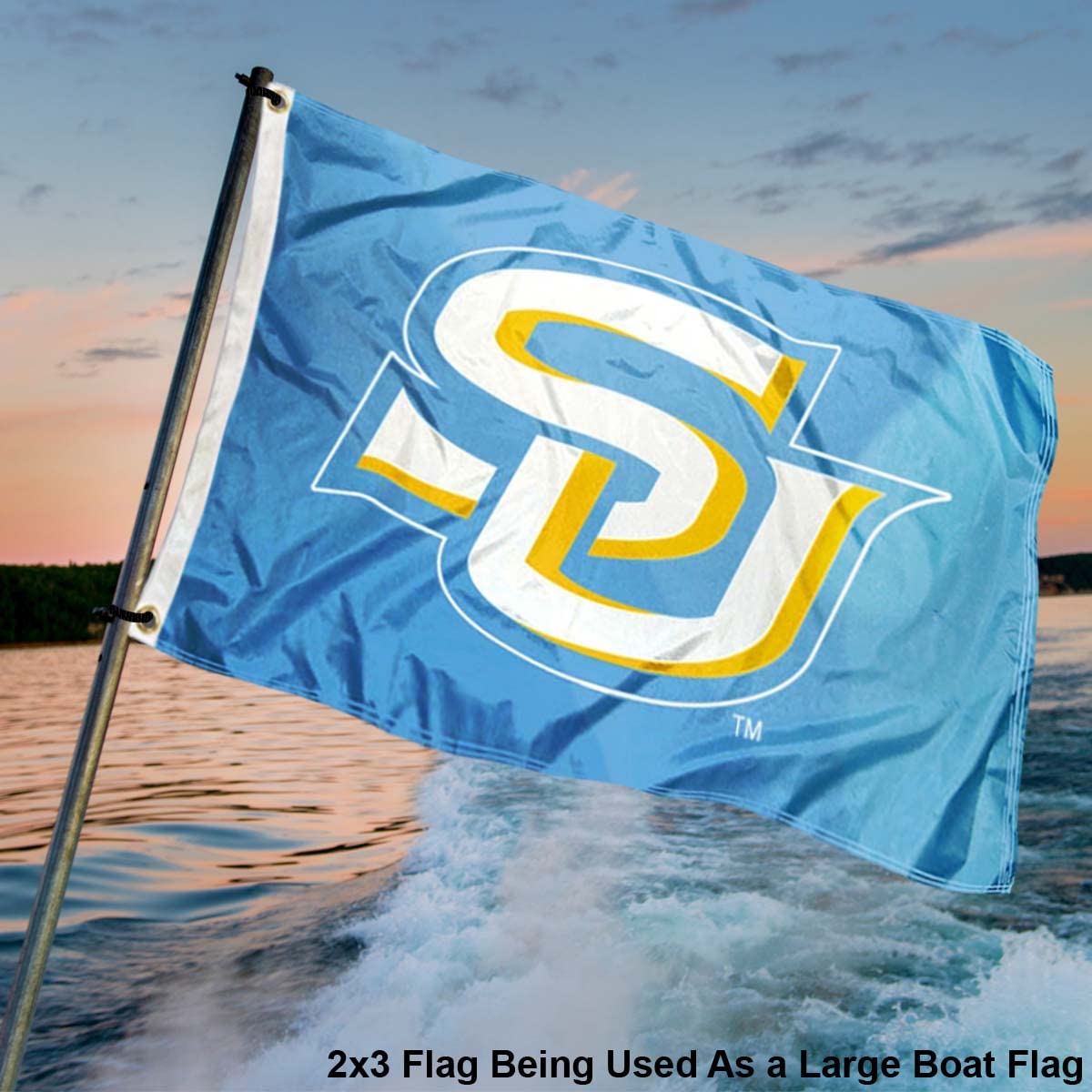 College Flags & Banners Co. Southern Jaguars 2x3 Foot Flag - Sports Collectibles, Sports Memorabilia, Sports Fan Shop, Sports Gifts