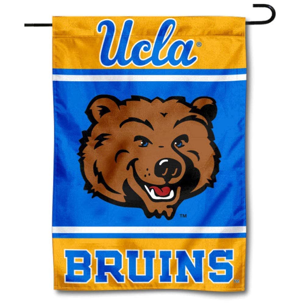 UCLA Bruins Garden Flag and USA Flag Stand Pole Holder Set - Sports Collectibles, Sports Memorabilia, Sports Fan Shop, Sports Gifts