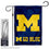 Michigan Team University Wolverines Go Blue Garden Banner Flag with Stand Pole Holder - Sports Collectibles, Sports Memorabilia, Sports Fan Shop, Sports Gifts