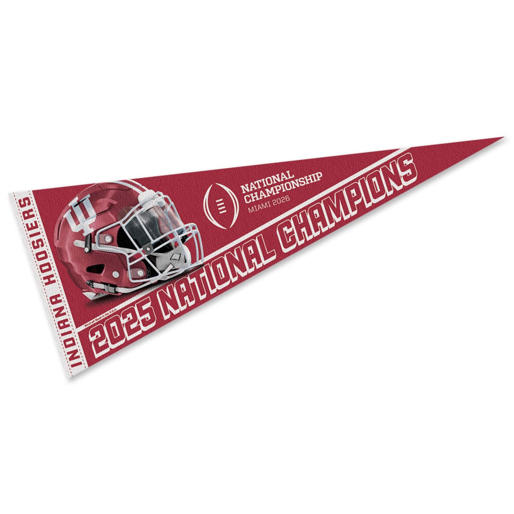 Indiana Hoosiers 2025 National Champions Pennant Banner Flag - Sports Gifts, Sports Memorabilia, Sports Collectibles, Fan Shop