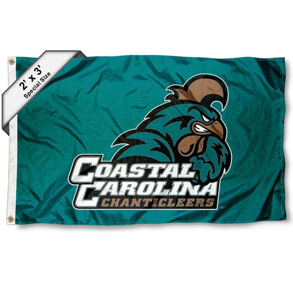 College Flags & Banners Co. Coastal Carolina Chanticleers 2x3 Foot Flag - Sports Collectibles, Sports Memorabilia, Sports Fan Shop, Sports Gifts