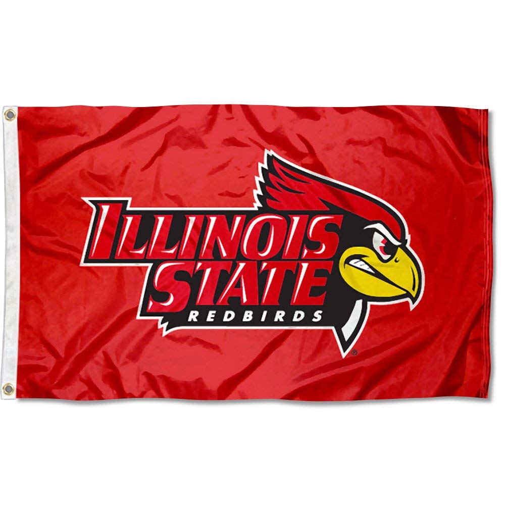 Illinois State Red Logo Flag and USA 3x5 Flag Set - Sports Collectibles, Sports Memorabilia, Sports Fan Shop, Sports Gifts