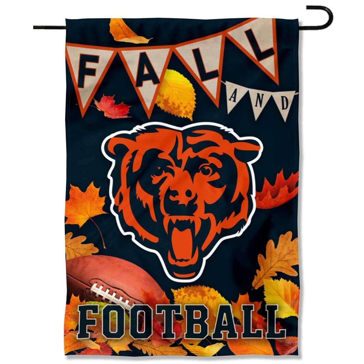 WinCraft Bears Fall Leaves Decorative Football Garden Flag Double Sided Banner - Sports Collectibles, Sports Memorabilia, Sports Fan Shop, Sports Gifts